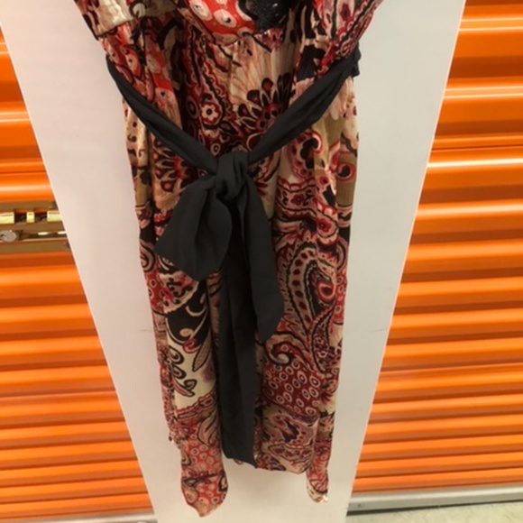 ❤️🖤💖 Zara Silky Print Wrap Slit Belt Dress, M, New - Picture 2 of 7